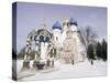 Monastery of the Christian St. Sergius Cathedral of the Assumption in Snow, Moscow Area, Russia-Gavin Hellier-Stretched Canvas