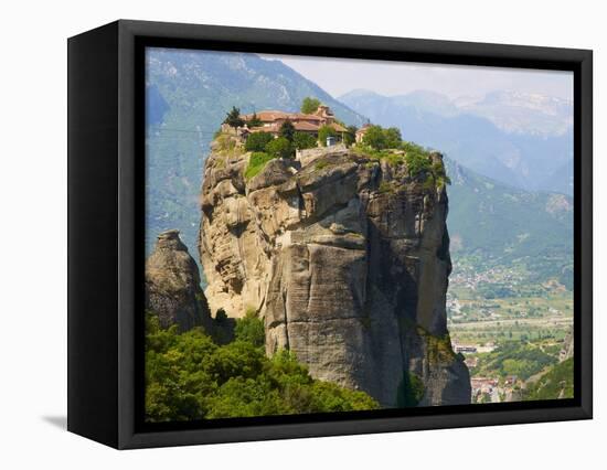 Monastery of the Holy Trinity (Agia Triada), Meteora, UNESCO World Heritage Site, Greece, Europe-null-Framed Stretched Canvas