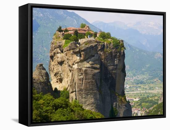 Monastery of the Holy Trinity (Agia Triada), Meteora, UNESCO World Heritage Site, Greece, Europe-null-Framed Stretched Canvas