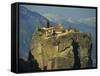 Monastery of the Holy Trinity, Meteora, UNESCO World Heritage Site, Greece, Europe-Simanor Eitan-Framed Stretched Canvas