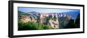 Monastery on the Top of a Cliff, Roussanou Monastery, Meteora, Thessaly, Greece-null-Framed Photographic Print