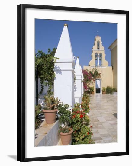 Monastery, Paleokastritsa, Corfu, Greek Islands, Greece-Hans Peter Merten-Framed Photographic Print