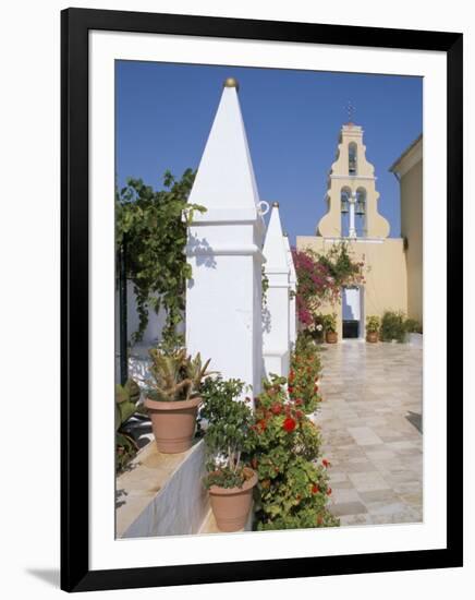 Monastery, Paleokastritsa, Corfu, Greek Islands, Greece-Hans Peter Merten-Framed Photographic Print