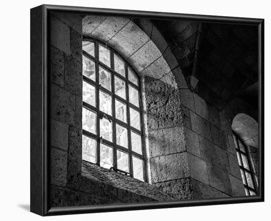 Monastery Windows-null-Framed Art Print