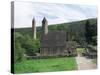 Monastic Gateway, Round Tower Dating from 10th to 12th Centuries, Glendalough, County Wicklow-Gavin Hellier-Stretched Canvas