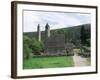Monastic Gateway, Round Tower Dating from 10th to 12th Centuries, Glendalough, County Wicklow-Gavin Hellier-Framed Photographic Print