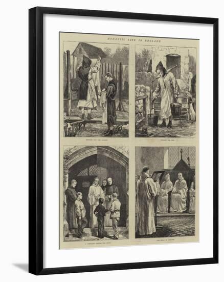 Monastic Life in England-null-Framed Giclee Print