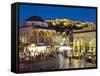 Monastiraki Square and Acropolis, Monastiraki, Athens, Greece-Doug Pearson-Framed Stretched Canvas