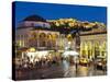 Monastiraki Square and Acropolis, Monastiraki, Athens, Greece-Doug Pearson-Stretched Canvas