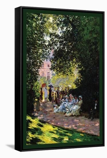 Monceau Park-Claude Monet-Framed Stretched Canvas