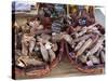 Monday Market at St. Jean Pied De Port, Basque Country, Pyrenees-Atlantiques, Aquitaine, France-R H Productions-Stretched Canvas