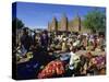 Monday Market Outside the Grand Mosque, UNESCO World Heritage Site, Djenne, Mali, West Africa-Morandi Bruno-Stretched Canvas