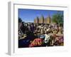 Monday Market Outside the Grand Mosque, UNESCO World Heritage Site, Djenne, Mali, West Africa-Morandi Bruno-Framed Photographic Print