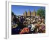 Monday Market Outside the Grand Mosque, UNESCO World Heritage Site, Djenne, Mali, West Africa-Morandi Bruno-Framed Photographic Print