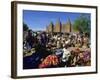 Monday Market Outside the Grand Mosque, UNESCO World Heritage Site, Djenne, Mali, West Africa-Morandi Bruno-Framed Photographic Print