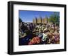 Monday Market Outside the Grand Mosque, UNESCO World Heritage Site, Djenne, Mali, West Africa-Morandi Bruno-Framed Photographic Print