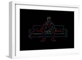 Monday Superhero-null-Framed Premium Giclee Print