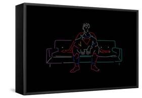 Monday Superhero-null-Framed Stretched Canvas