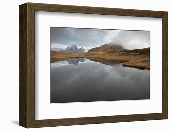 Mondeval Area In Dolomites-null-Framed Art Print