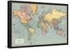 Mondo Moderno (Modern World)- World Map-null-Framed Poster
