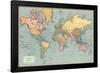 Mondo Moderno (Modern World)- World Map-null-Framed Poster