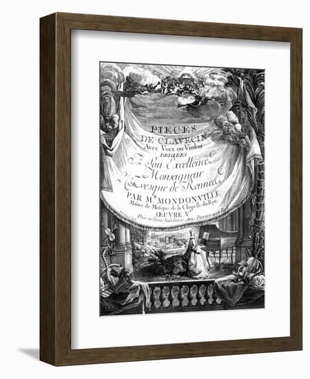 Mondonville's Pieces de Clavecin-null-Framed Art Print