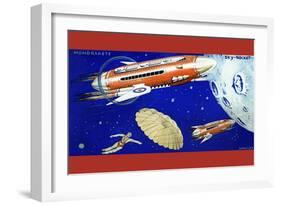 Mondrakete / Sky-Rocket-Karlicek-Framed Art Print