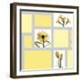 Mondrian Flowers 2-Albert Koetsier-Framed Art Print