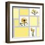 Mondrian Flowers 2-Albert Koetsier-Framed Art Print