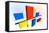 Mondrian Inspired 3D-Michael Tompsett-Framed Stretched Canvas