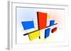 Mondrian Inspired 3D-Michael Tompsett-Framed Art Print