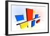 Mondrian Inspired 3D-Michael Tompsett-Framed Art Print