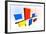 Mondrian Inspired 3D-Michael Tompsett-Framed Art Print