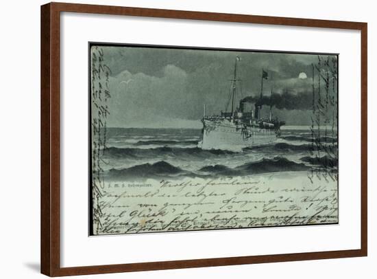 Mondschein Lloyd Bremen, Dampfer S.M.S Hohenzollern-null-Framed Giclee Print