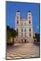 Mondsee Abbey Illuminated at Dusk, Market Square, Mondsee-Doug Pearson-Mounted Photographic Print