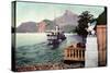 Mondsee, Dampfer Habsburg, Uferblick, Sphinxstatue-null-Stretched Canvas