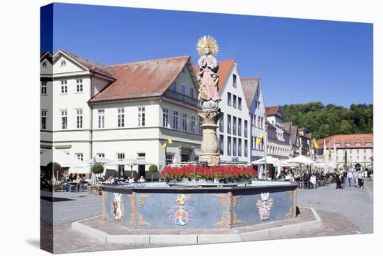 Mondsichelmadonna Sculpture, Marienbrunnen Fountain, Market Place Schwabisch Gmund-Markus Lange-Stretched Canvas