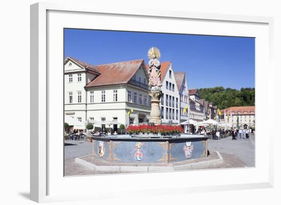 Mondsichelmadonna Sculpture, Marienbrunnen Fountain, Market Place Schwabisch Gmund-Markus Lange-Framed Photographic Print