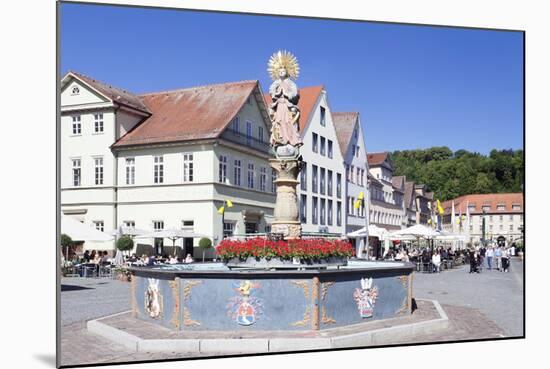 Mondsichelmadonna Sculpture, Marienbrunnen Fountain, Market Place Schwabisch Gmund-Markus Lange-Mounted Photographic Print