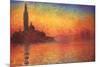 Monet Dusk Venice-Claude Monet-Mounted Poster