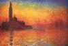 Monet Dusk Venice-Claude Monet-Lamina Framed Poster