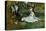 Monet Family In Garden-Claude Monet-Stretched Canvas