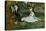 Monet Family In Garden-Claude Monet-Stretched Canvas