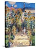 Monet: Garden/Vetheuil-Claude Monet-Stretched Canvas