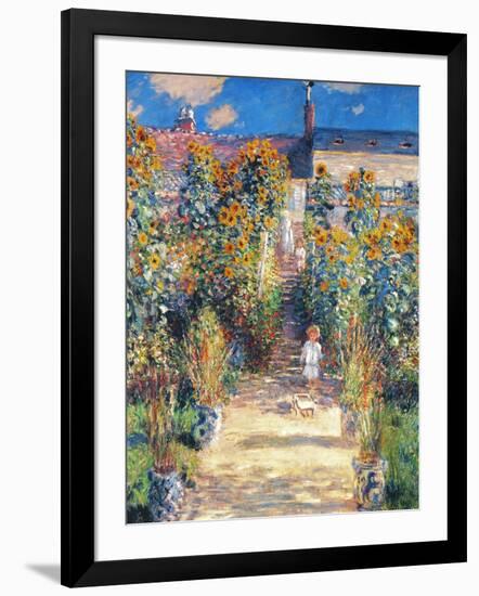 Monet: Garden/Vetheuil-Claude Monet-Framed Giclee Print