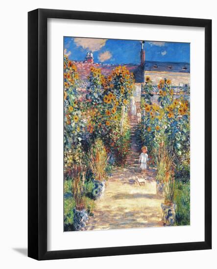 Monet: Garden/Vetheuil-Claude Monet-Framed Giclee Print