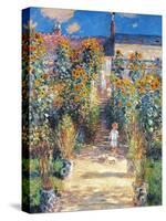 Monet: Garden/Vetheuil-Claude Monet-Stretched Canvas