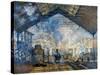 Monet: Gare St-Lazare, 1877-Claude Monet-Stretched Canvas