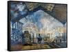 Monet: Gare St-Lazare, 1877-Claude Monet-Framed Stretched Canvas