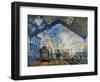Monet: Gare St-Lazare, 1877-Claude Monet-Framed Premium Giclee Print